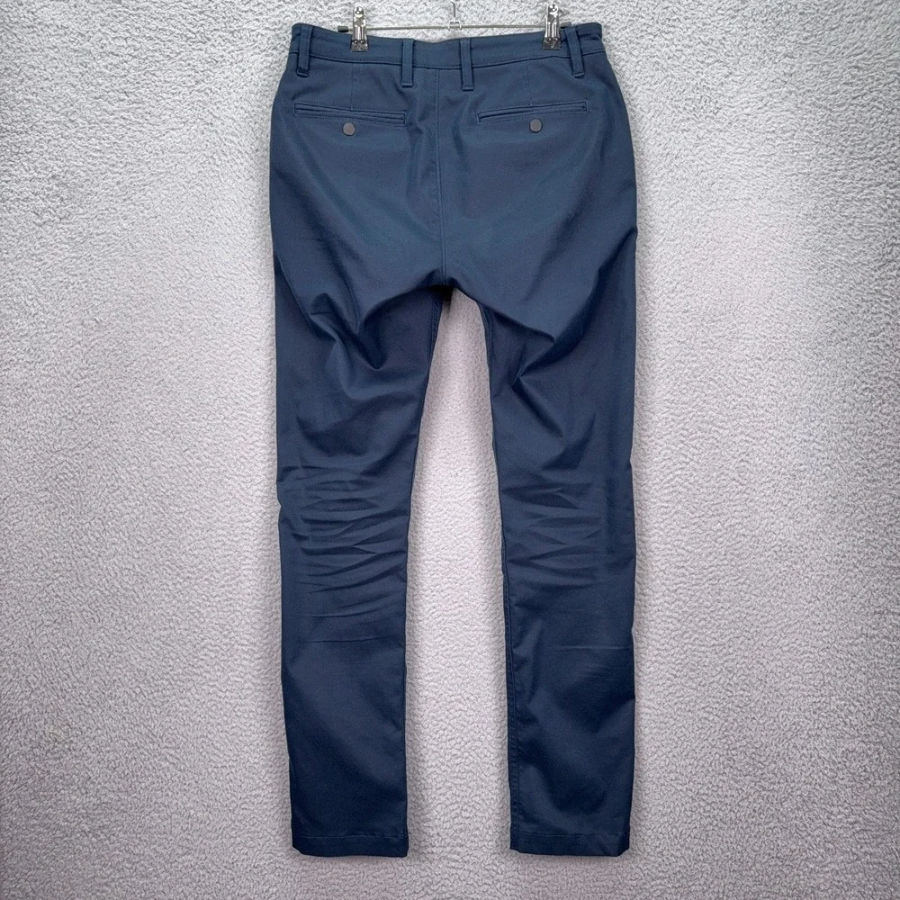 Proof Pants Mens 31 Navy Blue Performance Slim Chino Golf Office Business Work